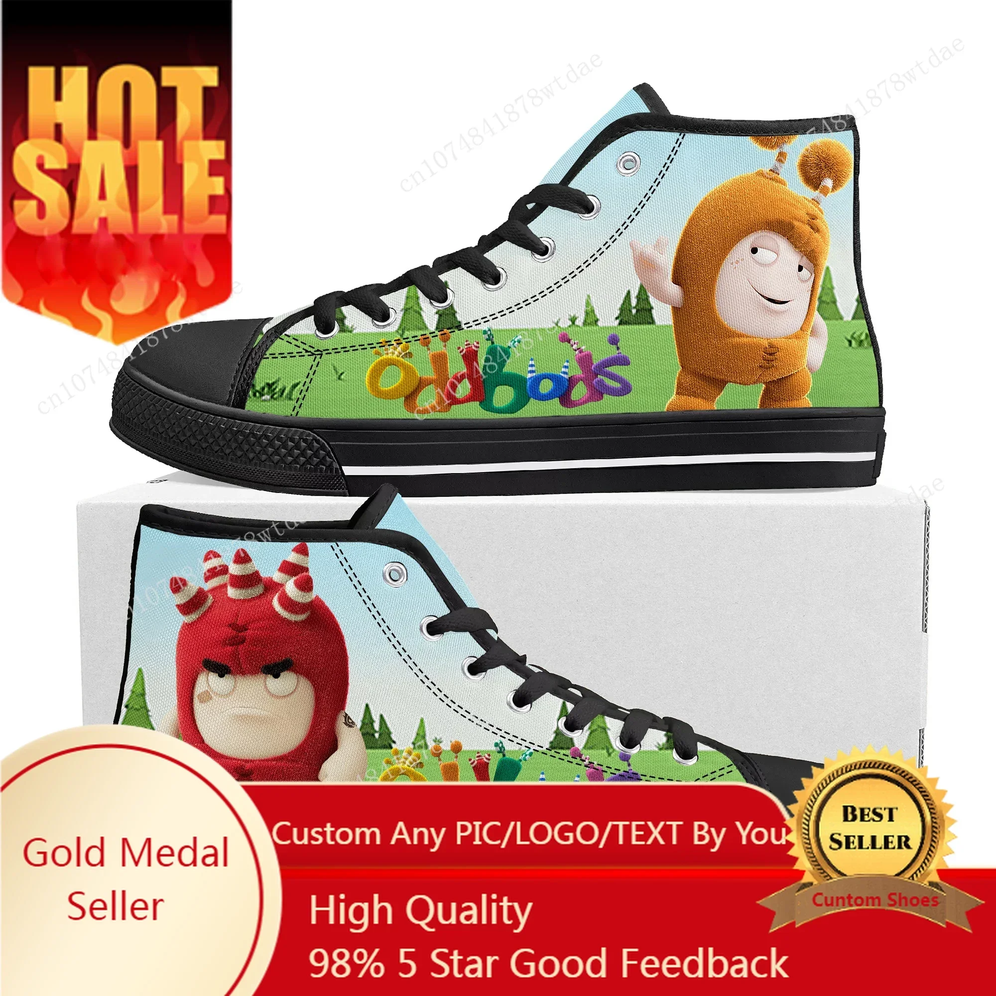 Men Shoes Singapore - Oddbods High Top Sneakers Mens Womens
