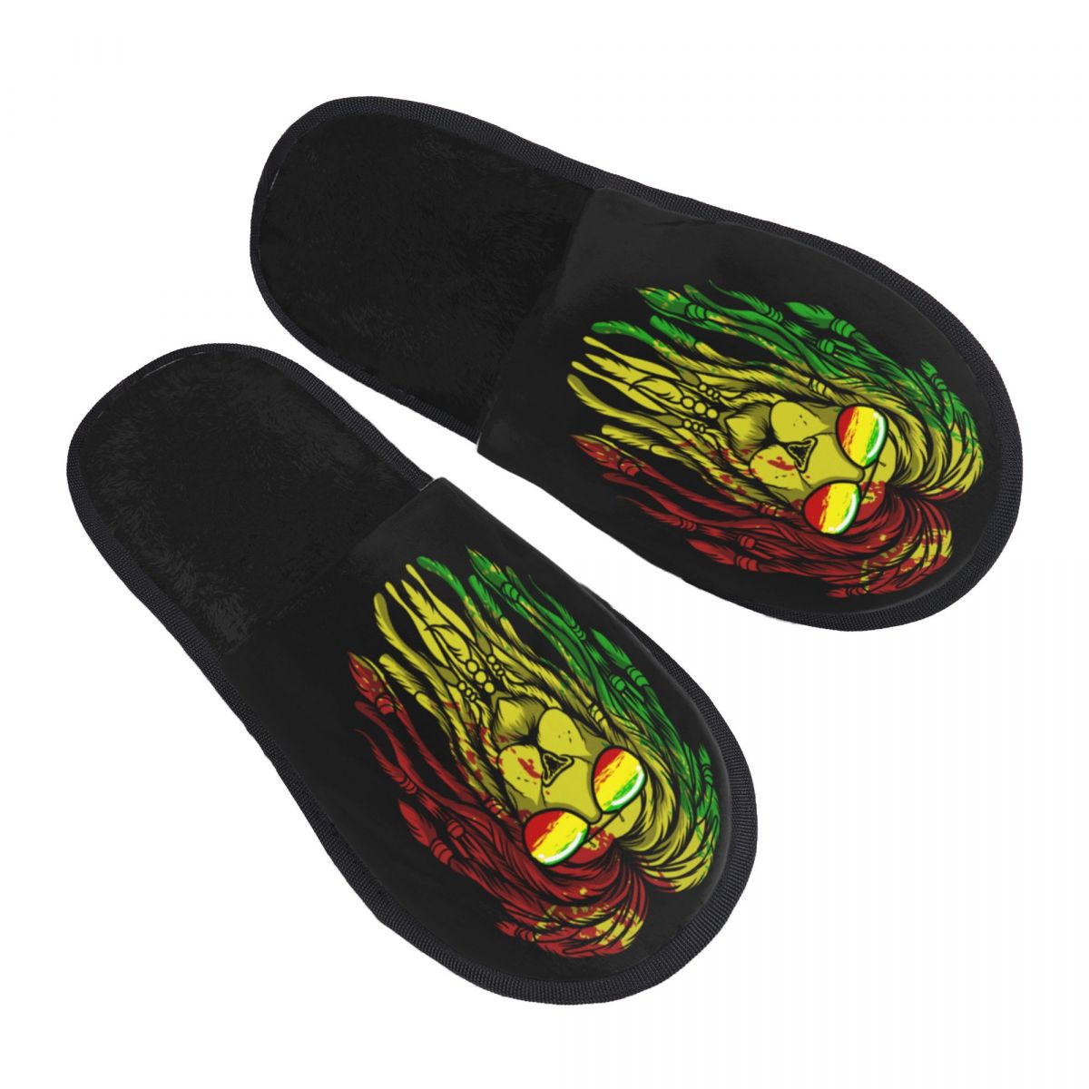 Men'S Shoes With Memory Foam - Custom Reggae Music Lion Jamaican Flag