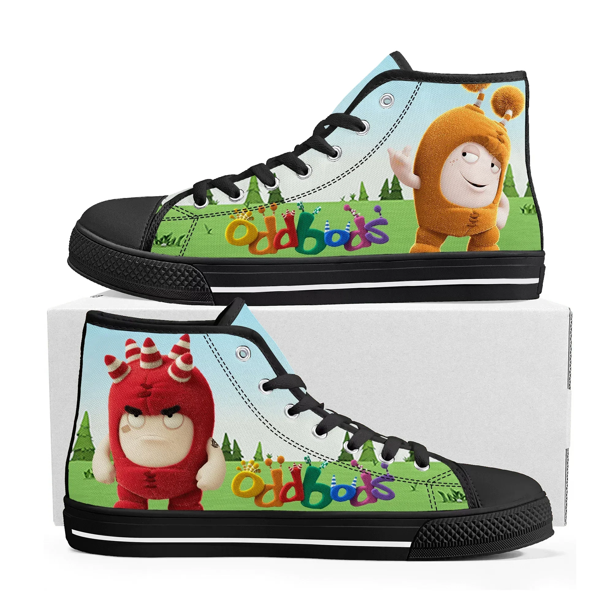 Oddbods High Top Sneakers Mens - Men Shoes Singapore บทวิจารณ์และราคา