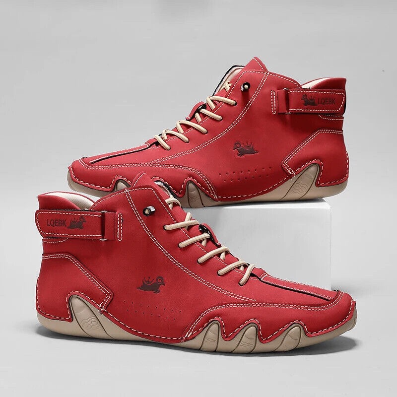 Leather Casual Shoes Sneakers  - Men'S Shoes Comfortable Walking บทวิจารณ์และราคา