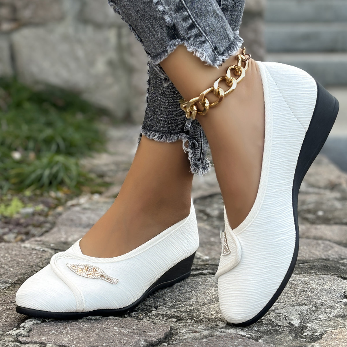 Women's Elegant Rhinestone Fla - Men'S Shoes Comfort บทวิจารณ์และราคา