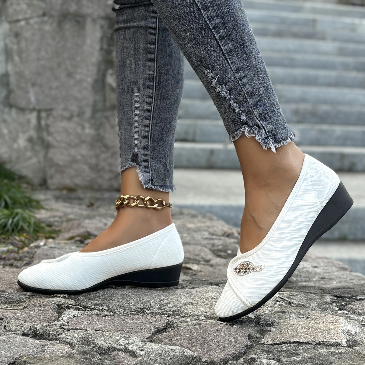 Women's Elegant Rhinestone Fla - Men'S Shoes Comfort บทวิจารณ์และราคา
