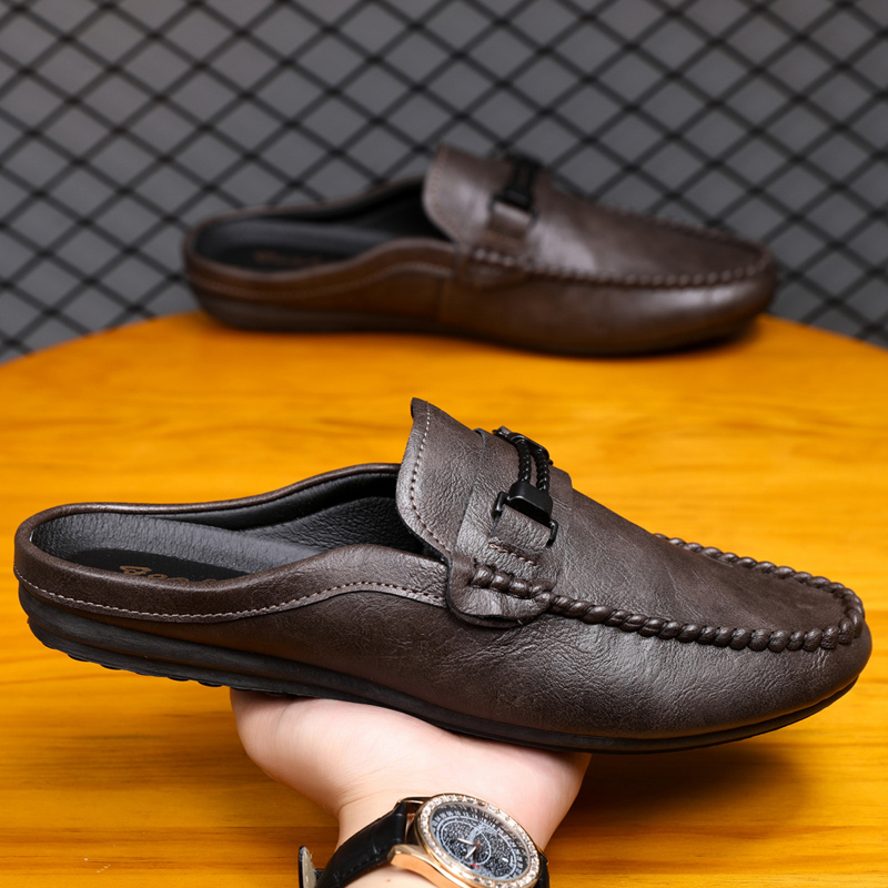 Summer Men Half Slippers Non-s - Men'S Shoes Comfortable Walking บทวิจารณ์และราคา