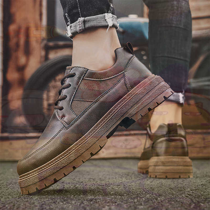 Dark Natural Leather Fashion T - Men Shoes Eu To Us บทวิจารณ์และราคา