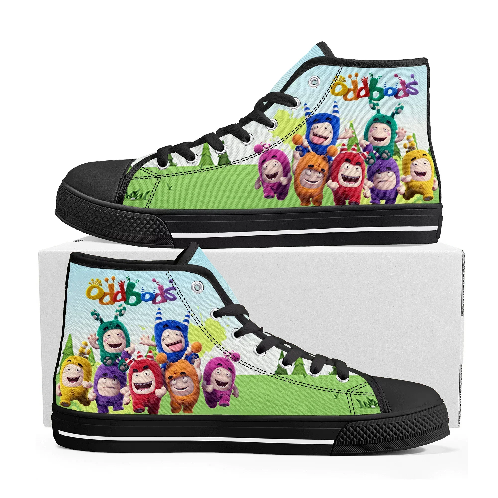 Oddbods High Top Sneakers Mens - Men Shoes Singapore บทวิจารณ์และราคา