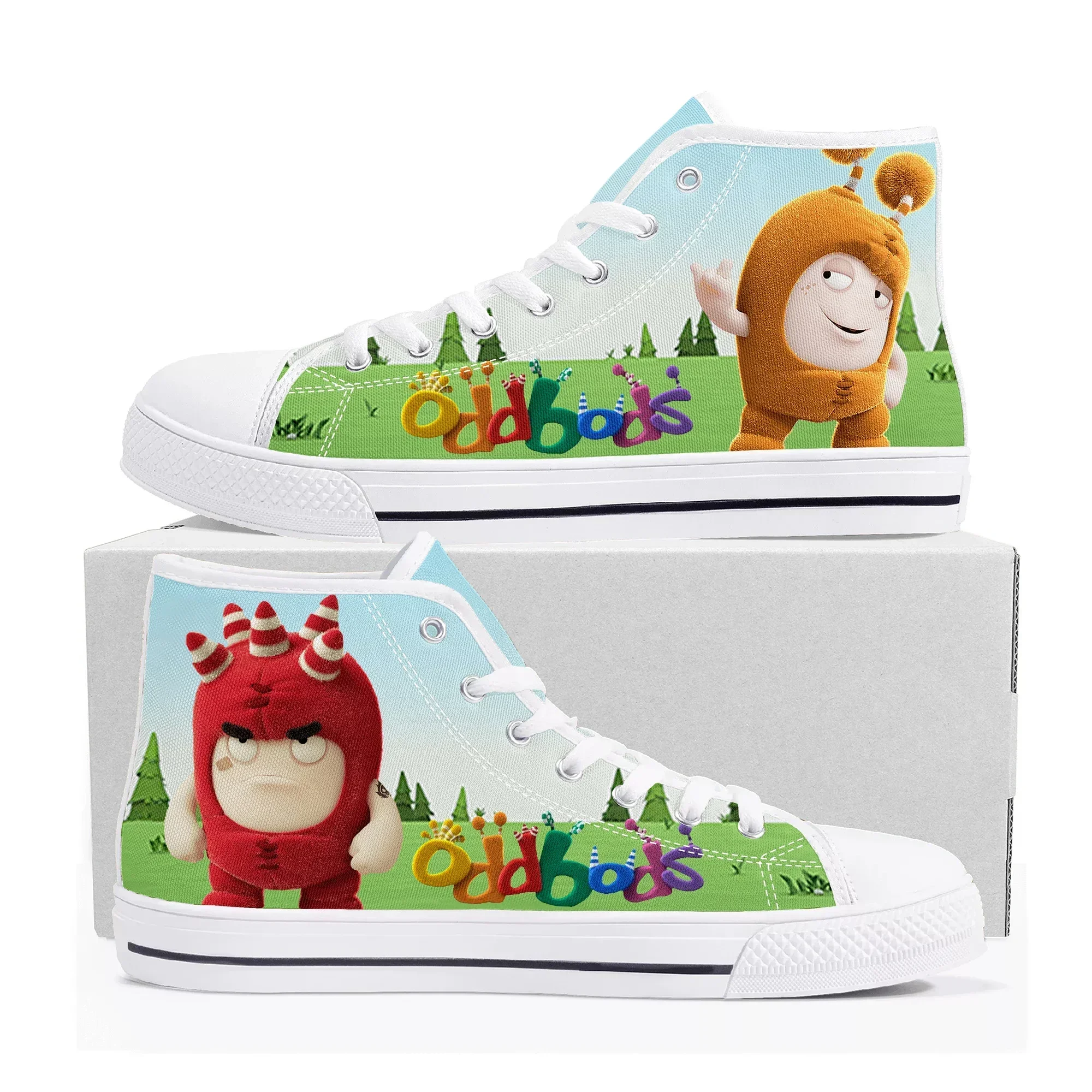 Oddbods High Top Sneakers Mens - Men Shoes Singapore บทวิจารณ์และราคา