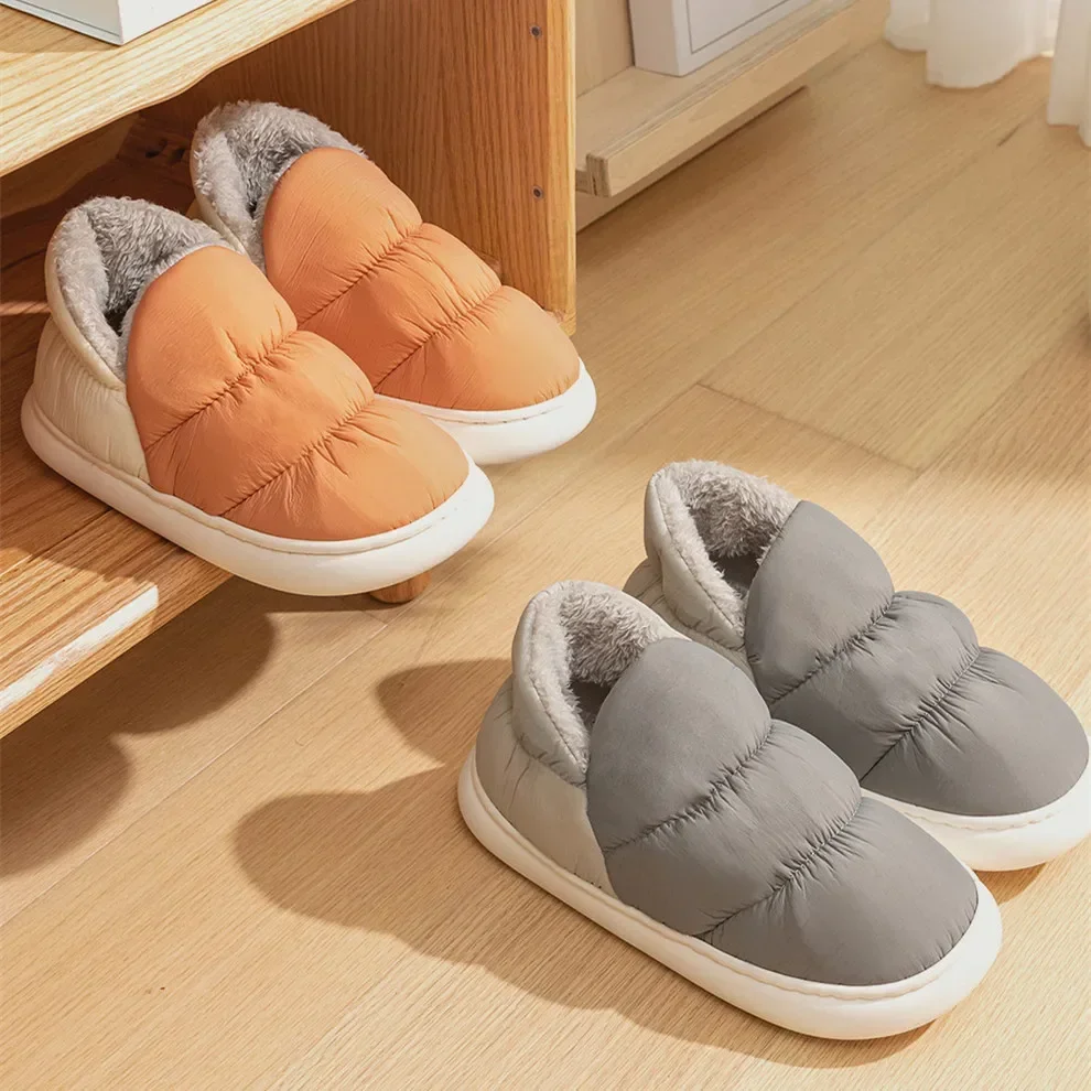 Women Men Slippers Winter Down - Men'S Shoes Comfort บทวิจารณ์และราคา