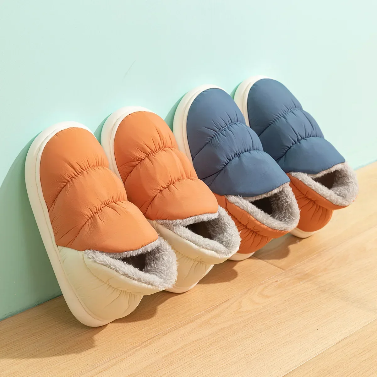 Women Men Slippers Winter Down - Men'S Shoes Comfort บทวิจารณ์และราคา