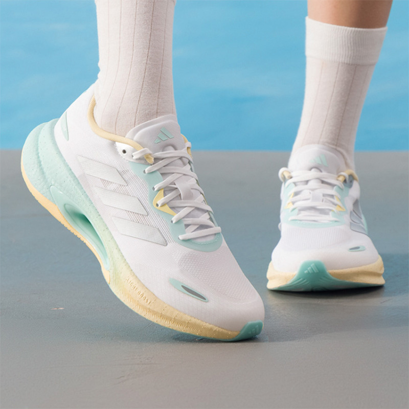 adidas  White Mint Yellow Mesh - Men Shoes Running Adidas บทวิจารณ์และราคา