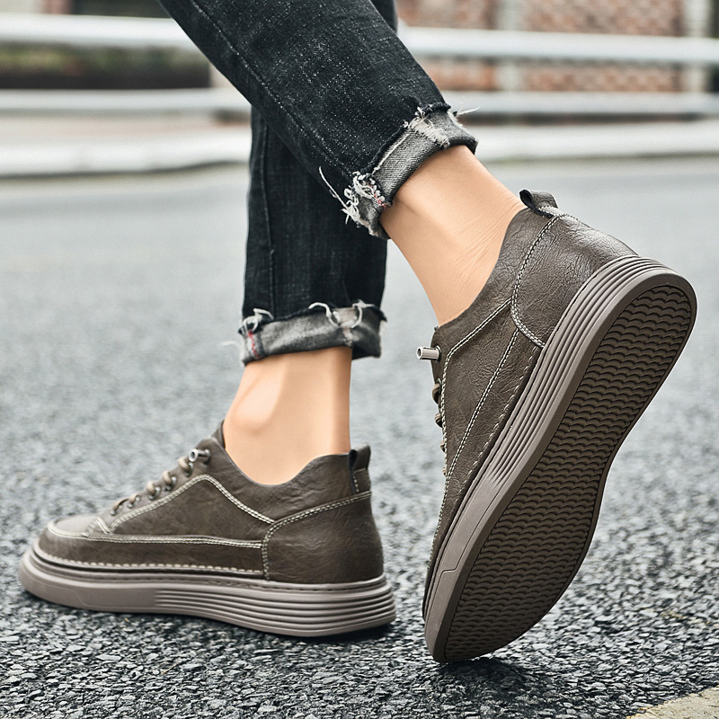 5cm Height Increase Leather Sh - Men'S Shoes Comfortable Walking บทวิจารณ์และราคา