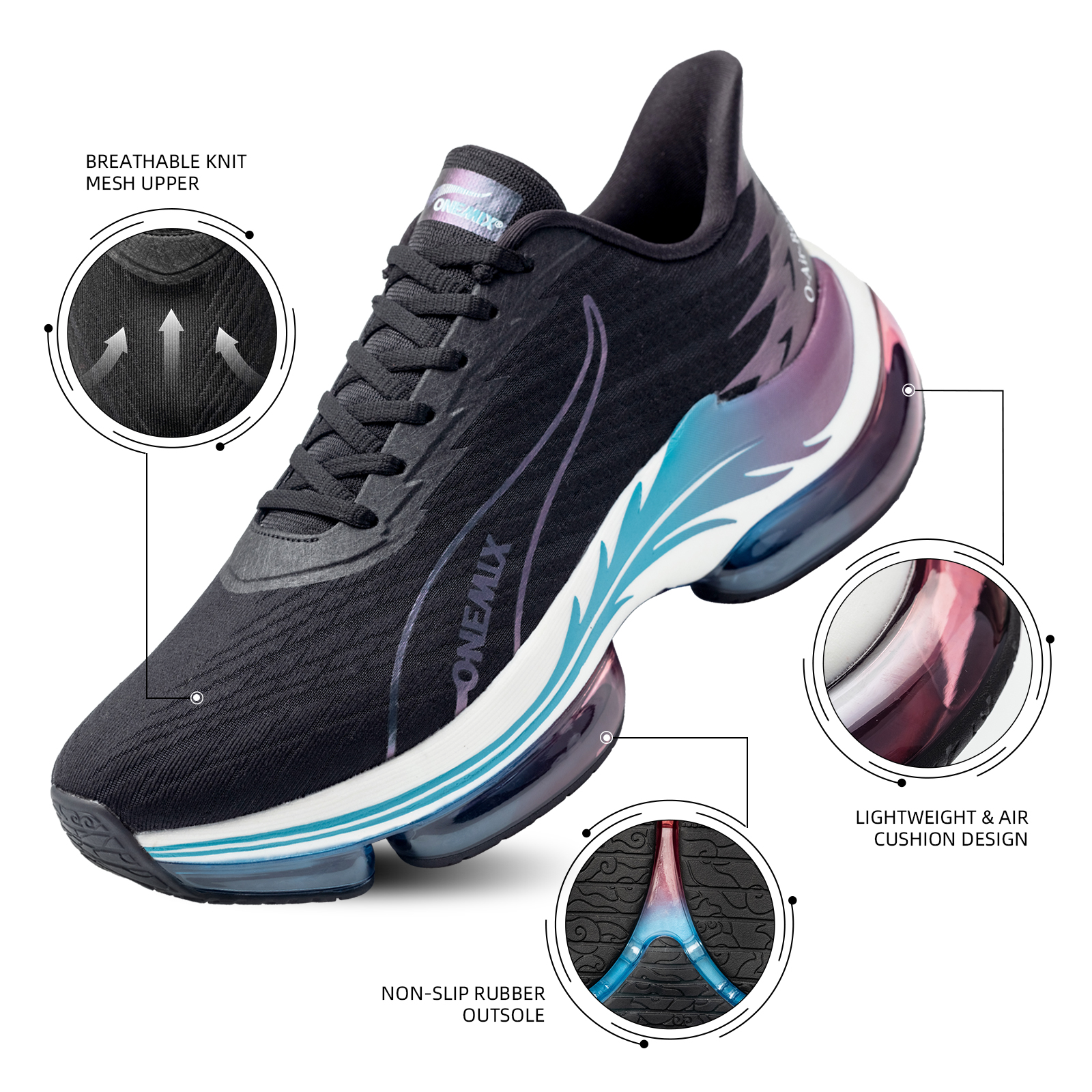 ONEMIX Men's Running Shoes Air - Men Shoes Eu To Us บทวิจารณ์และราคา